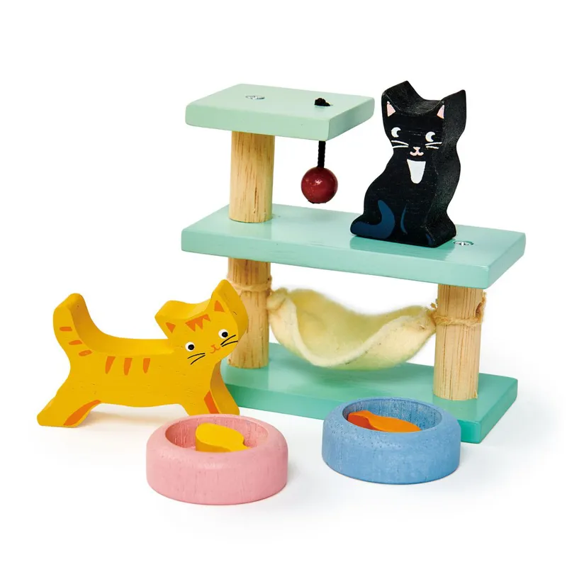 Tenderleaf Wooden Pet Cat Playset-1